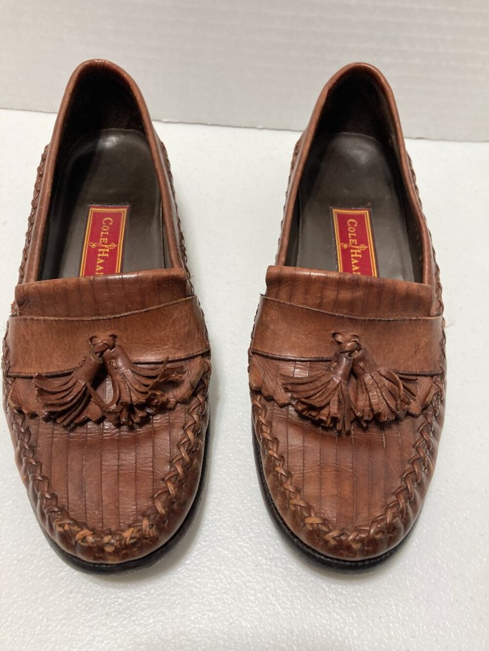 Vintage Cole Haan Country Women’s Kiltie Tassel Loafers Leather Brown Moccasins - Picture 5 of 12